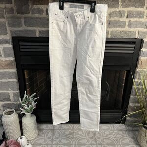 Levi’s Signature Girls White Skinny Distressed Jeans Size 10